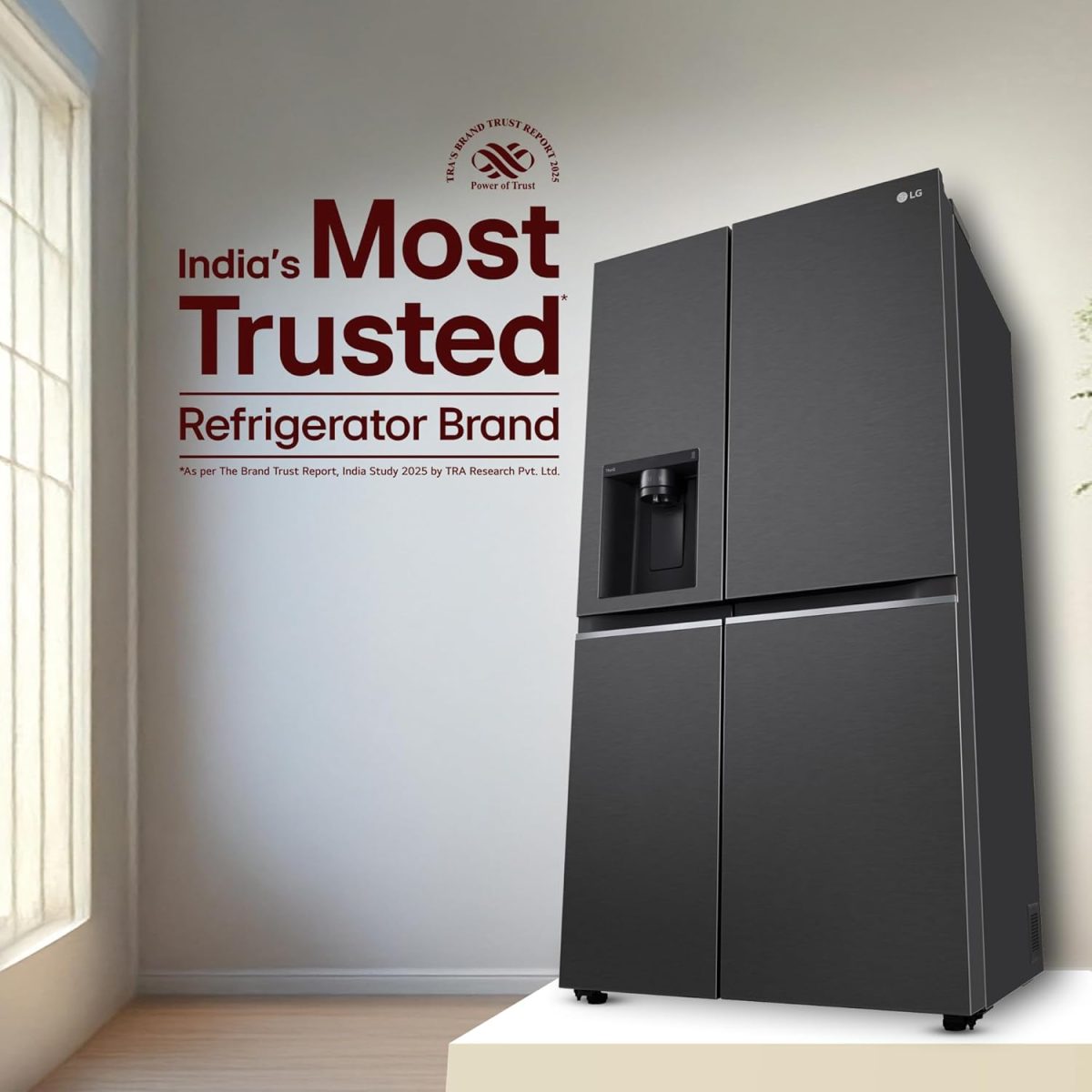 LG 630 L, 3 Star, Frost-Free, Double Door, Door Cooling+, Hygiene Fresh+, Smart Inverter, Wi-Fi Convertible Side By Side Refrigerator with AI ThinQ (GL-L257CMC3, Matt Black, Ice & Water Dispenser) - Image 16