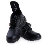 Robustt Double Density High Ankle Steel Toe Safety Shoes (UK-8) for Industrial Work | Waterproof Leather Material | Puncture Proof | Anti- Skid - Image 7