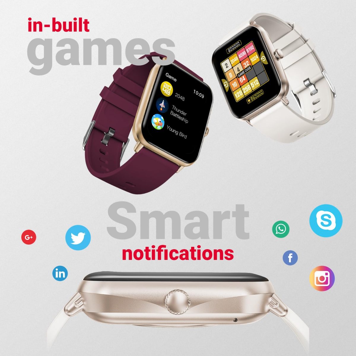 Fire-Boltt Ninja Call Pro Plus Smart Watch 1.83 inch with Bluetooth Calling, AI Voice Assistance, 100 Sports Modes IP67 Rating, 240 * 280 Pixel High Resolution (Starlight) - Image 8
