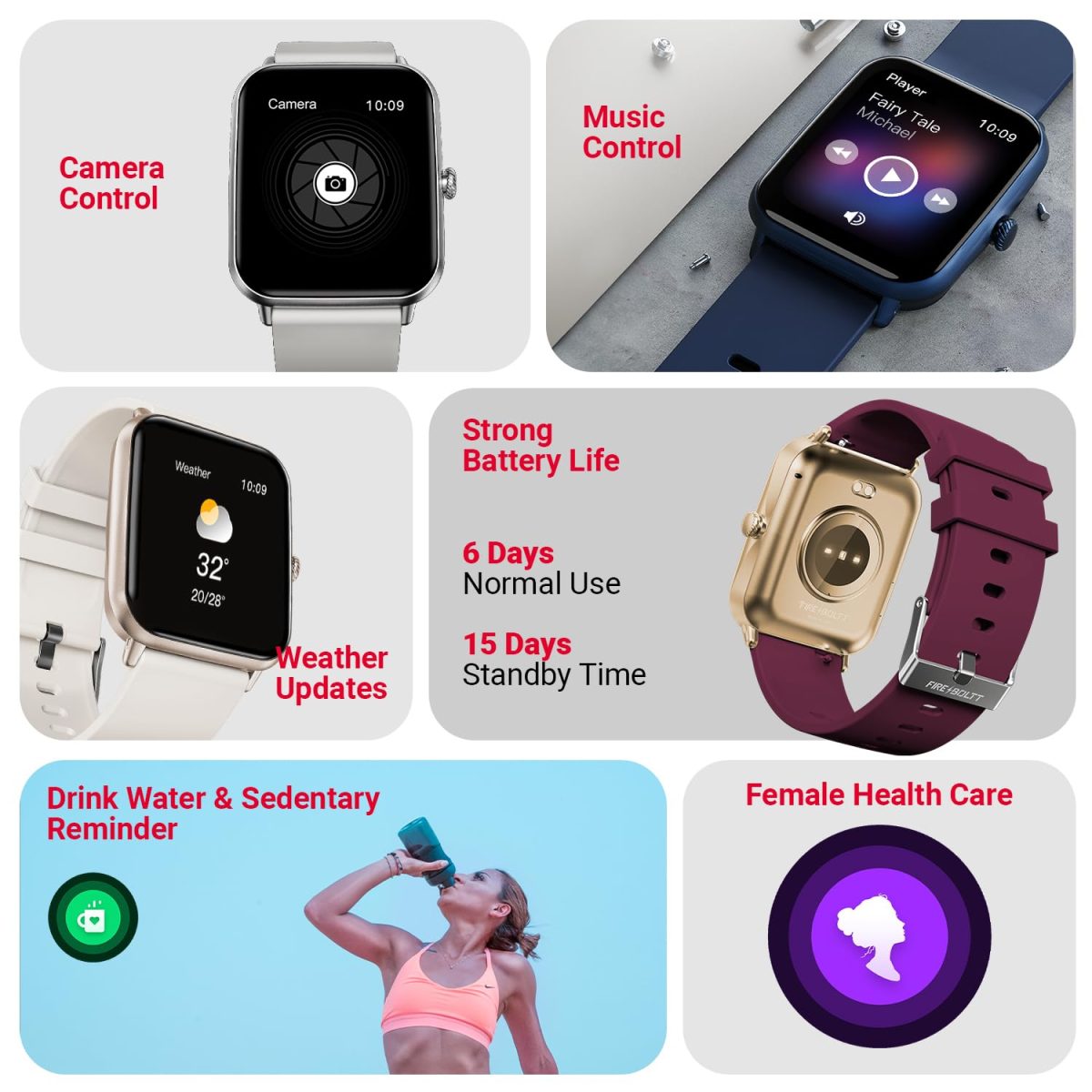 Fire-Boltt Ninja Call Pro Plus Smart Watch 1.83 inch with Bluetooth Calling, AI Voice Assistance, 100 Sports Modes IP67 Rating, 240 * 280 Pixel High Resolution (Starlight) - Image 10