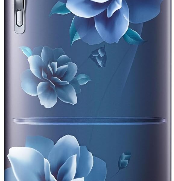 Samsung 183 L, 5 Star, Digital Inverter, Direct-Cool Single Door Refrigerator (RR20D2825CU/NL, Camellia Blue, Base Stand Drawer)