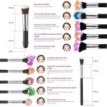 NAKEDPLUS Fiber Bristle Makeup Brushes Set - Black, 10 Piece Makeup Brush, 1 Pcs Makeup Sponge and 1 Pcs Makeup Brush Egg - Image 3