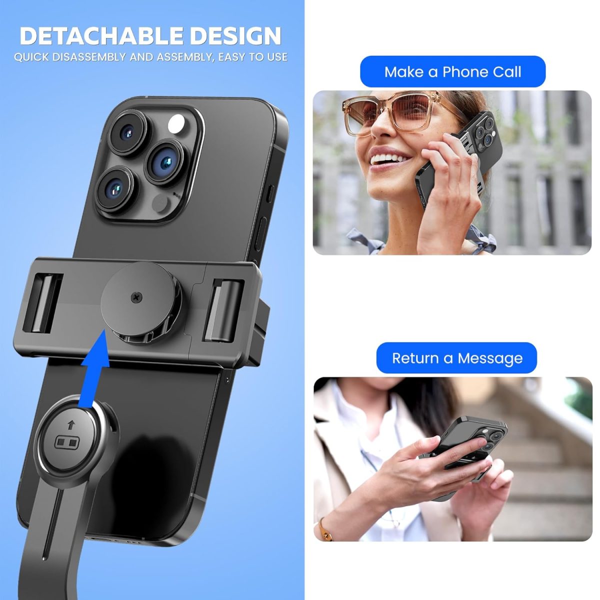 WeCool Bluetooth Extendable Selfie Sticks with Wireless Remote and Tripod Stand, 3-in-1 Multifunctional Selfie Stick with Tripod Stand Compatible with iPhone/OnePlus/Samsung/Oppo/Vivo and All Phones - Image 8
