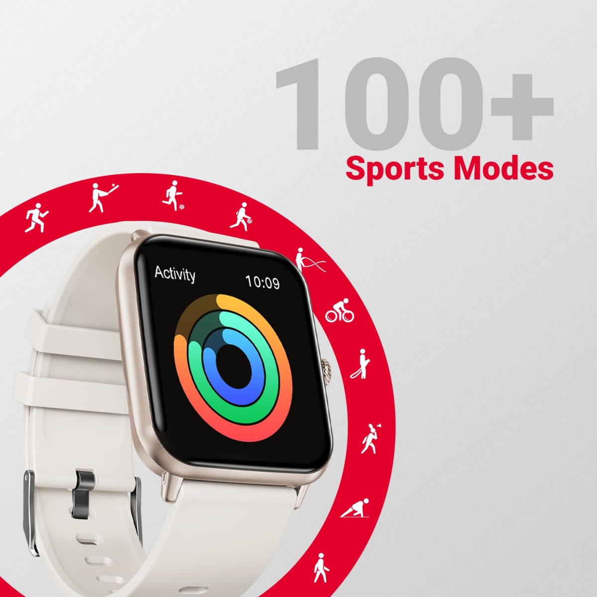 Fire-Boltt Ninja Call Pro Plus Smart Watch 1.83 inch with Bluetooth Calling, AI Voice Assistance, 100 Sports Modes IP67 Rating, 240 * 280 Pixel High Resolution (Starlight) - Image 5