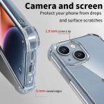 EGOTUDE Shockproof Transparent Hard Back Scratch Resistant Cover Shockproof Case for iPhone 14 / iPhone 13 (Clear) (Polycarbonate) - Image 3