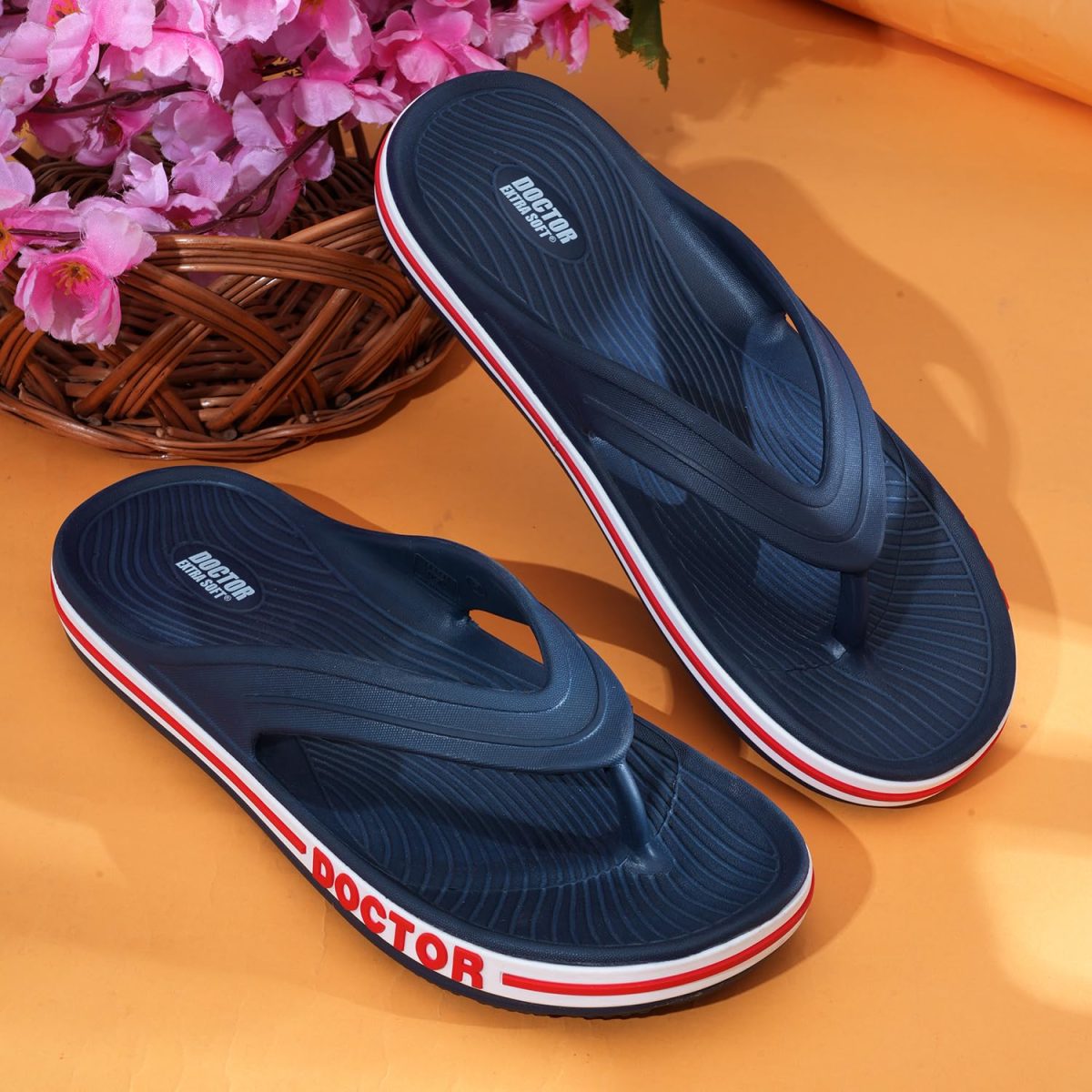 DOCTOR EXTRA SOFT Men's Classic & Premium Casual Flip Flops with Soft Acupressure for Adult | Comfortable & LightWeight| Stylish & Anti-Skid |Waterproof Everyday Cushion Slippers for Gents/Boys D-553 - Image 3