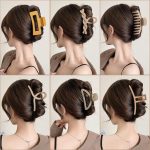 Bakefy-6 Pcs Big Hair Claw Clip,Small Medium Large for Women Thin Thick Long Hair Curls,Girl Matte Butterfly Banana Clips,Strong Clamp,Milk Coffee Color Hair Accessories 6 pattern claw - Image 7