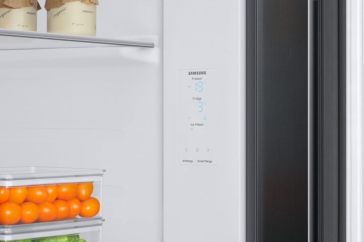 Samsung 633 L, 3 Star, Frost Free, Double Door, Convertible 5-in-1 Digital Inverter, Side By Side Refrigerator with AI, WiFi & Water & Ice Dispenser (RS78CG8543B1HL, Black Matte) - Image 6