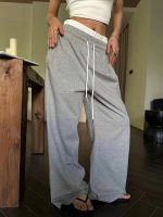 dockstreet Women's/Unisex ONESOPEN Bottom Drawstring Pure Cotton Stretchable Baggy Jogger Pants - Image 3