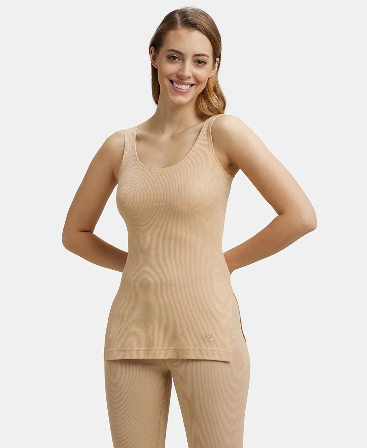 Jockey 2500 Women's Super Combed Cotton Rich Slim Fit Thermal Tank Top with Stay Warm Technology - Image 5