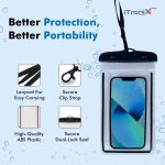 iTronix Waterproof Mobile Pouch Cover for All Mobiles, Cellphone Dry Bag Compatible for iPhone, Samsung, Mi, Redmi, Oppo, VIVO, All Other Smartphones up to 6.5 inches (Black) - Image 3