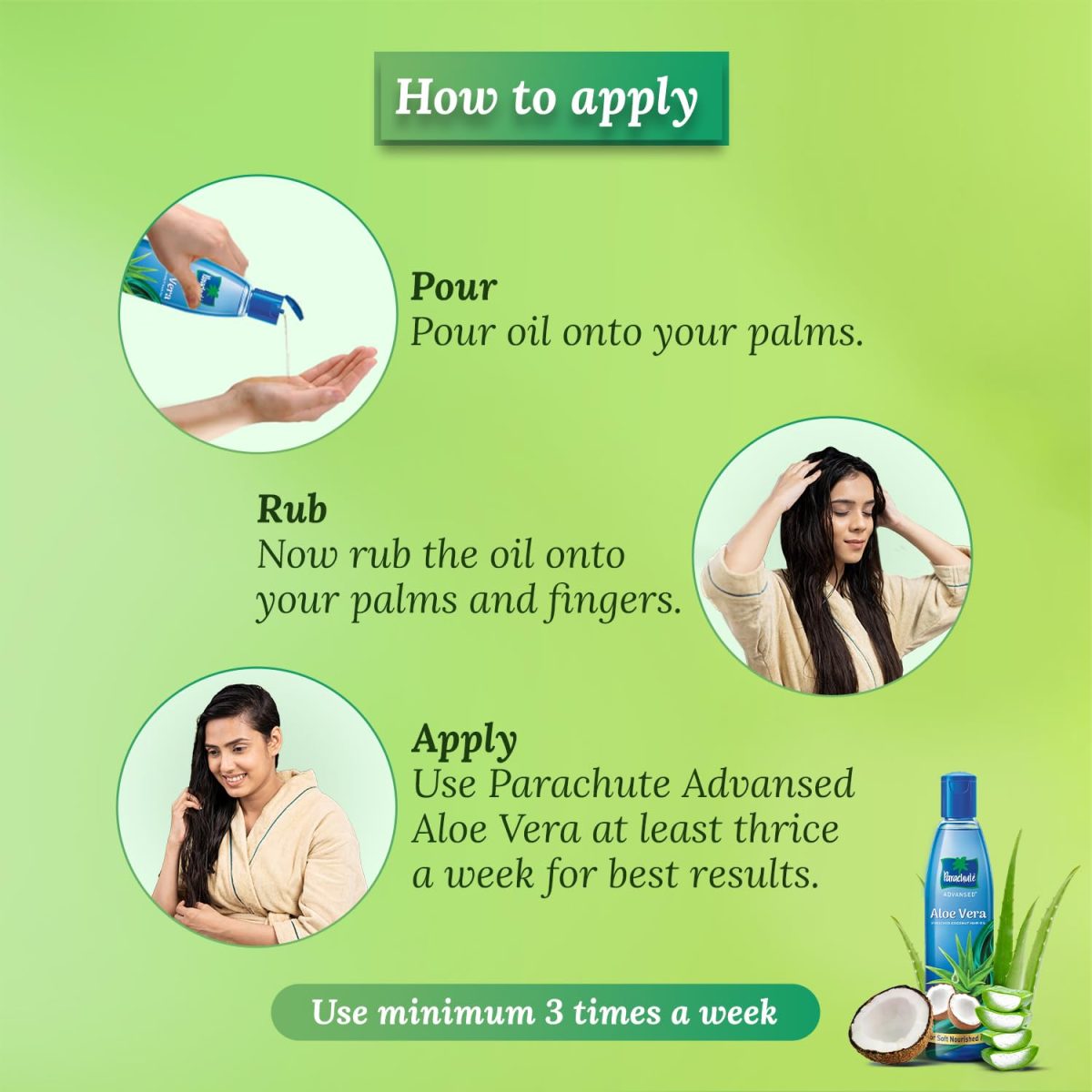 Parachute Advansed Aloe Vera Enriched Coconut Hair Oil, 250ml + 75ml - Image 6