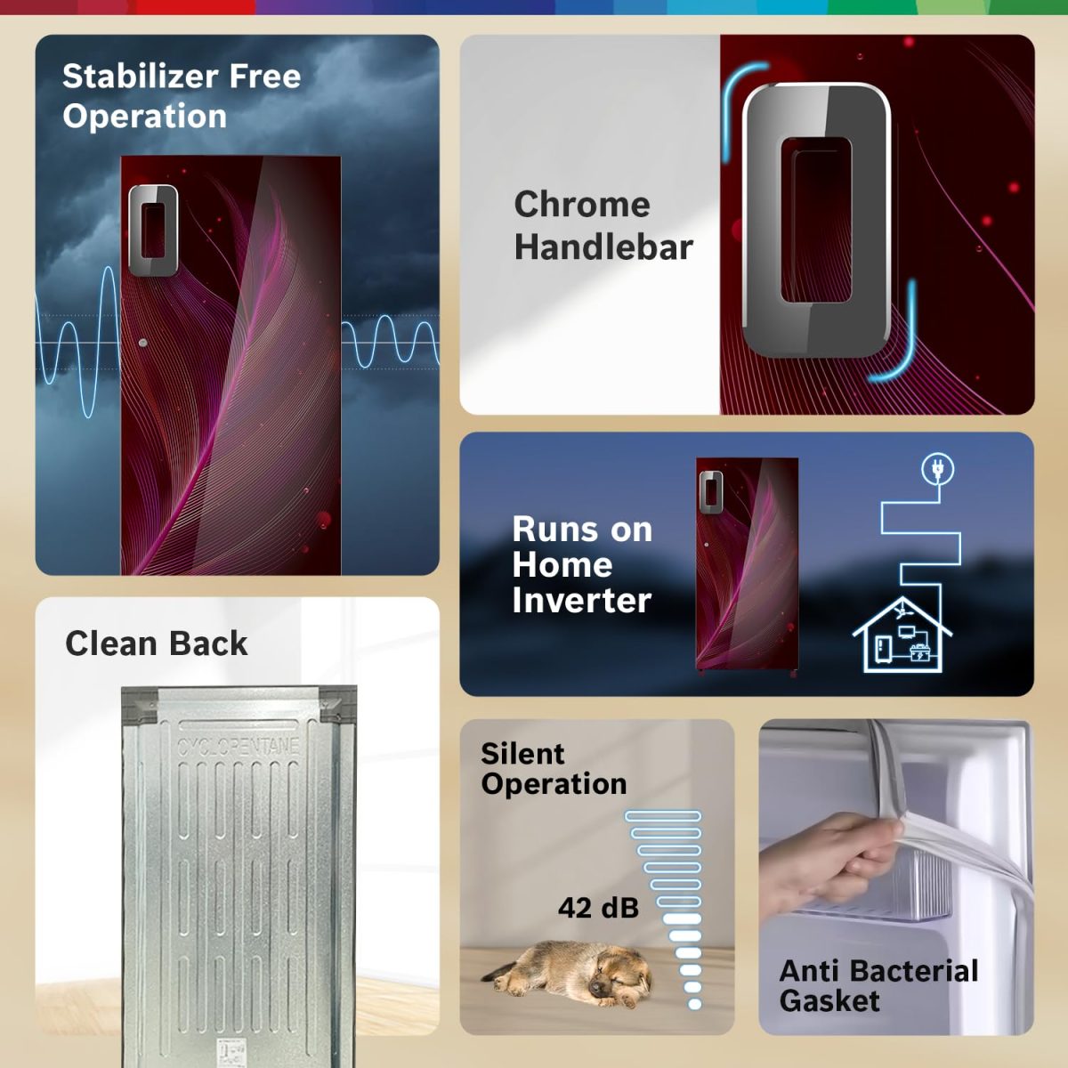 Bosch 187 L, 3 Star, Single Door Refrigerator with Industry's largest vegetable box* & largest Beverage space (CST18W33NI, Feather Wine) | 18 Hour Cooling Retention, 2.5x Faster Cooling - Image 10