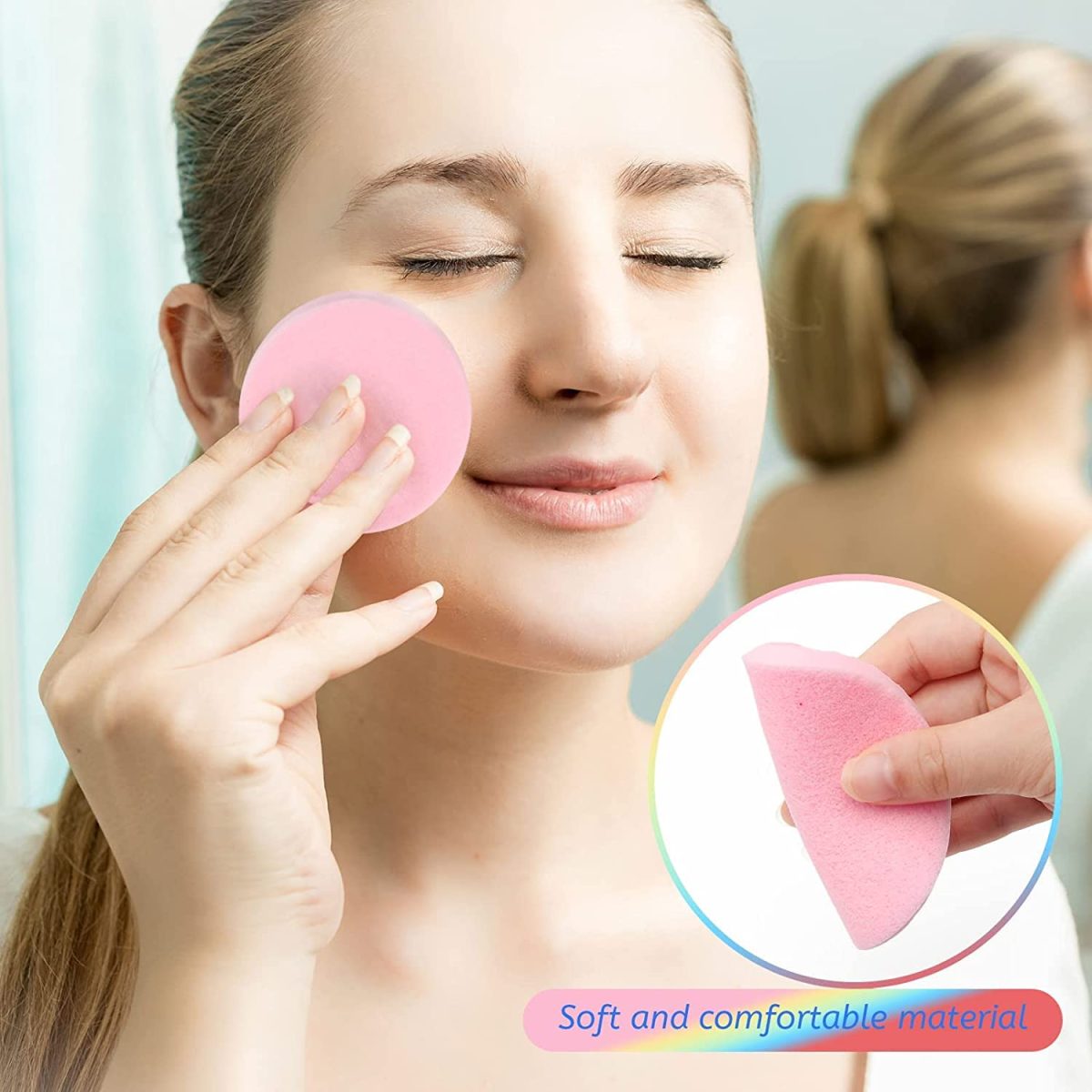 12-Count Facial Sponges Natural Face Sponges for Cleansing Professional Compressed Facial Sponges for Face Cleansing Used for Exfoliating and Makeup Removal - Image 6