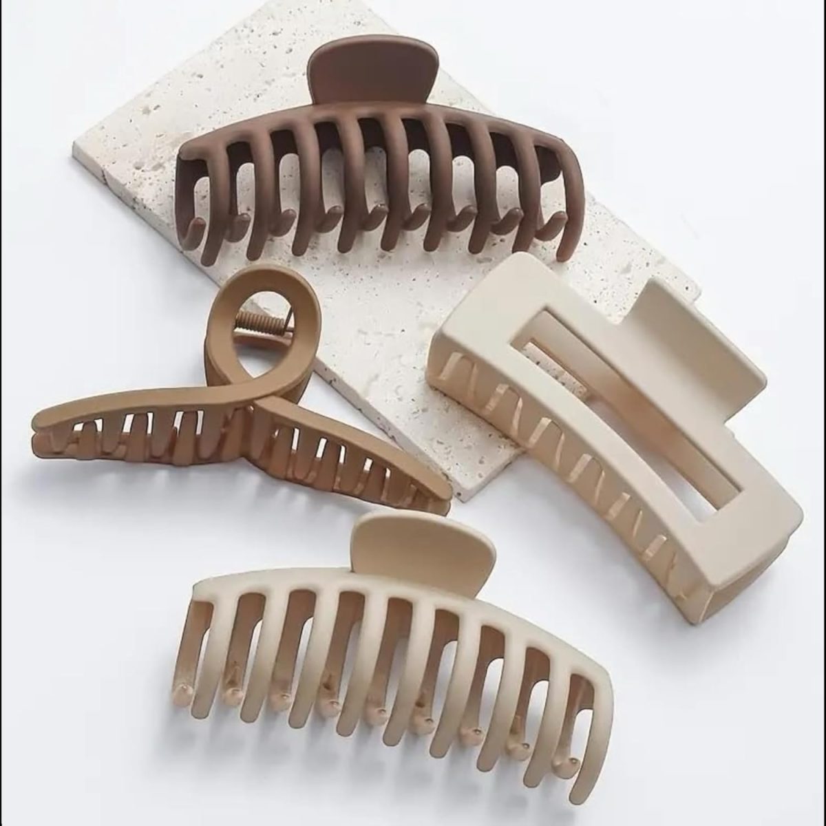 PACTIV 4pcs Large Claw Clips For Thick Hair, Wide-open Large Hair Clips Nonslip Ponytail Holder Hair Clips Hair Accessories For Women Girls,Feal Free With Latest Clip