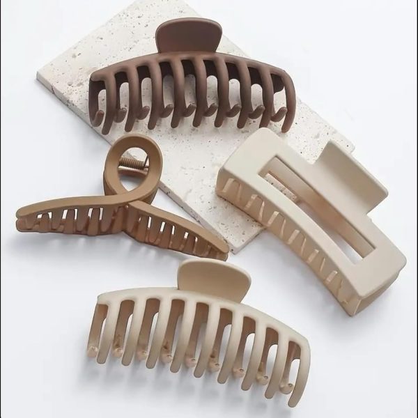 PACTIV 4pcs Large Claw Clips For Thick Hair, Wide-open Large Hair Clips Nonslip Ponytail Holder Hair Clips Hair Accessories For Women Girls,Feal Free With Latest Clip