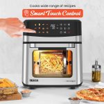 INALSA Air Fryer Oven|12L,1700W|Stainless Steel Body|12-in-1 Functions,Fry,Bake,Grill,Dehydrate&Reheat|12 Preset|Rotisserie&Convection|Dishwasher Safe Accessories|2Yr Warranty,2025Model AeroCrisp 12 - Image 6