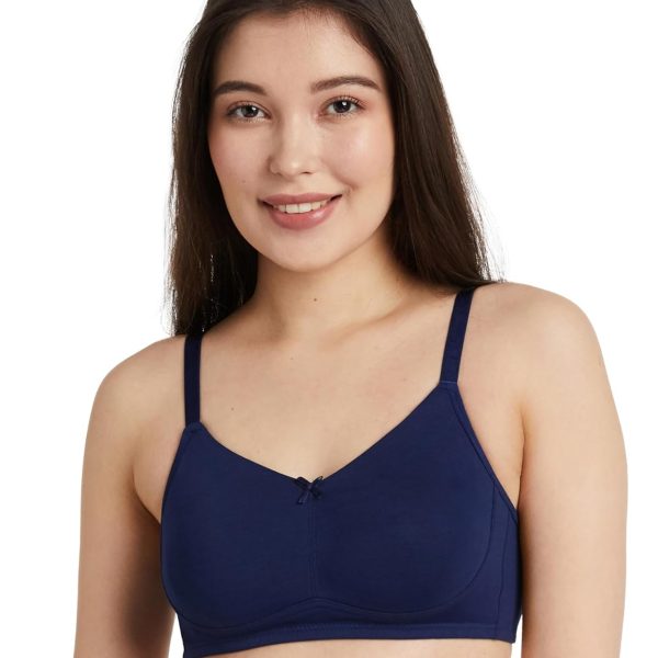 Amazon Brand - Symbol Wire Free Pack of 1 Non Everyday Lift Up Bra for Women| Full Coverage | Non Padded | Non Wired | Cotton Strech