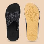 YOHO Starry Slippers for Women | Criss-Cross Elastic Strap | Lightweight & Waterproof | Extra Soft Cushioned Orthopaedic Footpharma Footbed | Stylish Casual Flats for Everyday - Image 3