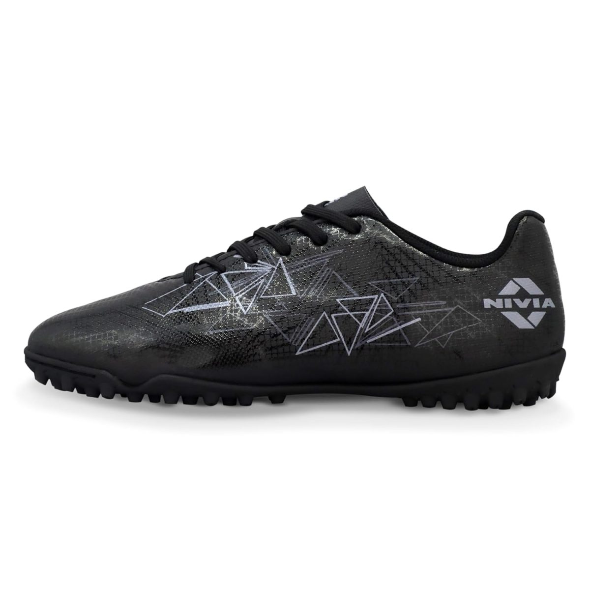Nivia Carbonite 7.0 Turf Shoes for Men Rubber Studs with PVC Synthetic Leather Upper, Die Cut Light Weight Insole, Ideal for Hard Surfaces Artificial Turf Surfaces