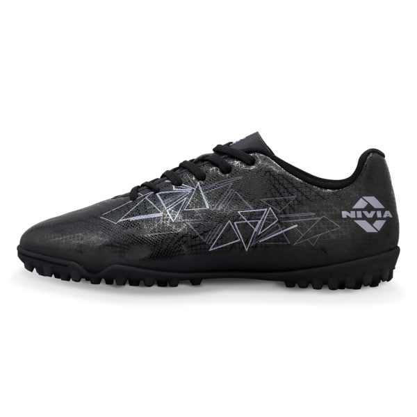 Nivia Carbonite 7.0 Turf Shoes for Men Rubber Studs with PVC Synthetic Leather Upper, Die Cut Light Weight Insole, Ideal for Hard Surfaces Artificial Turf Surfaces