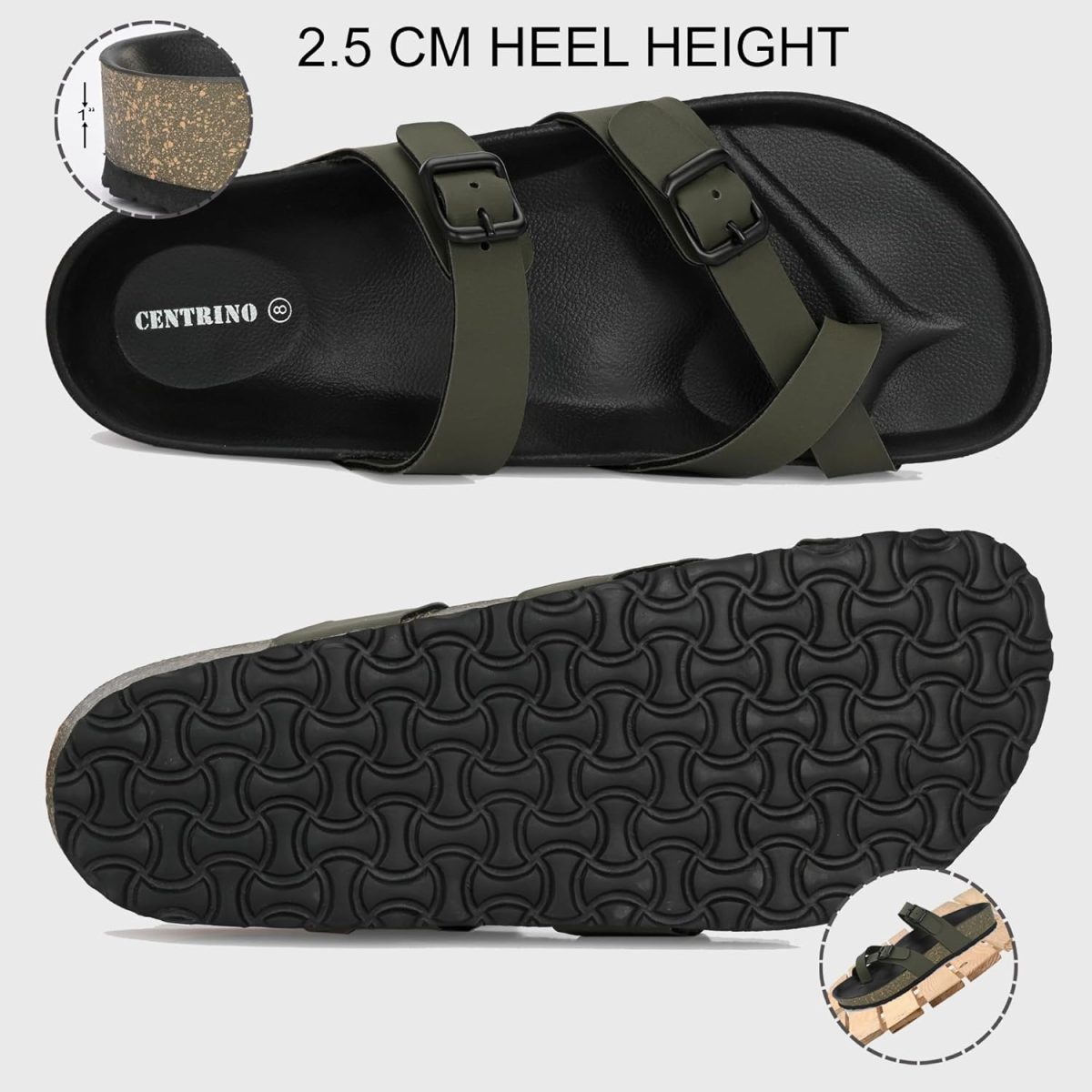Centrino Men's Cushion Sliders/Slippers | PU Padding on the Footbed | Bounce Back Technology | Comfortable & LightWeight | Waterproof & Everyday Flip Flops for Gents (7312) - Image 6