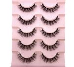 Bombay Vanity 3D Faux Mink Natural Eyelashes Pack of 5 False Eyelash, Eye Makeup Lash Posh 5 Pairs Lashes 10-16mm, pack of 5 Pair Artificial Eye Lashes (FEATHER lashes)