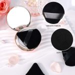 INOVERA (LABEL) 3 Pieces Powder Puff Face Makeup Sponge - Loose Foundation Blending Sponges Set - Triangle Shape Beauty Blender Tool for Wet & Dry Powders (Black) - Image 6