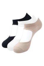 BALENZIA SocksXpress Anti Bacterial Anti-Skid Yoga Regular Socks For Women|Made With Bamboo And Spandex For Yoga/Pilates/Dance/Ballet|Women Yoga Socks For Barefoot Workout Pack Of 3