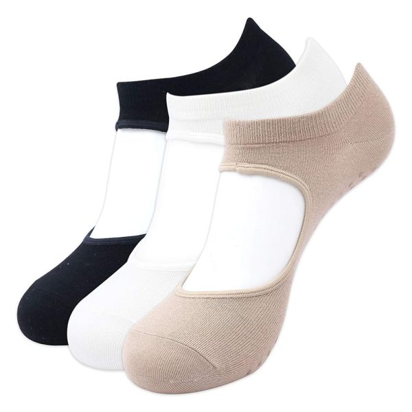 BALENZIA SocksXpress Anti Bacterial Anti-Skid Yoga Regular Socks For Women|Made With Bamboo And Spandex For Yoga/Pilates/Dance/Ballet|Women Yoga Socks For Barefoot Workout Pack Of 3