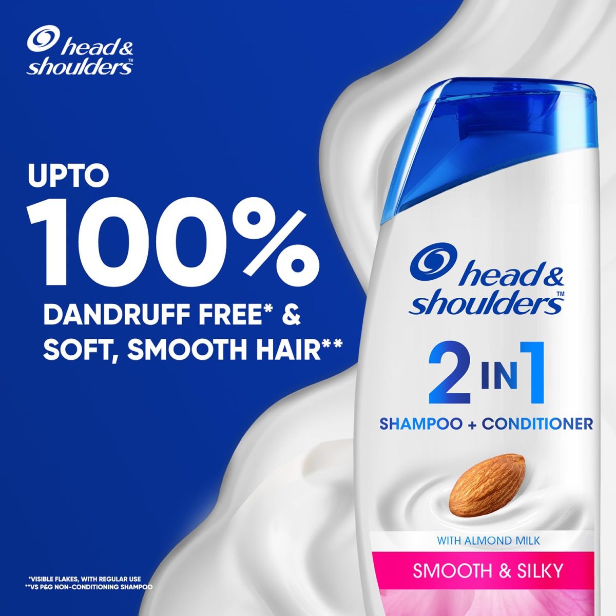 Head & Shoulders , Anti Dandruff Shampoo + Conditioner, Smooth & Silky, 180 ML - Image 3