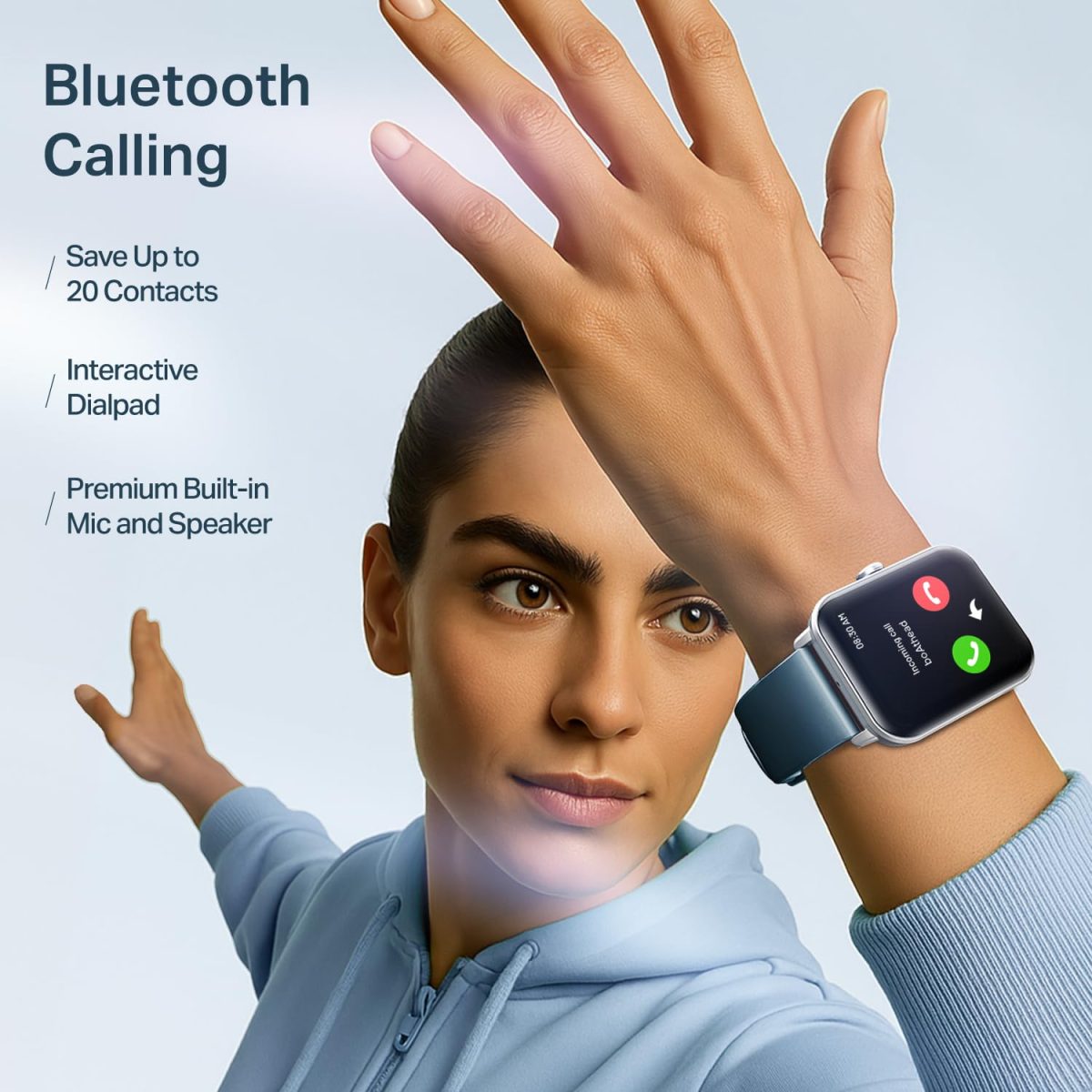 boAt Wave Call 2 with 1.83” HD Display, Advanced BT Calling, Functional Crown, Cloud & Custom Watch Faces, Multiple Sports Modes, IP67, HR, Sleep & SPO₂ Monitor Smart Watch(Cool Blue) - Image 4