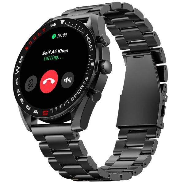 Boult Mirage Smart Watch 1.39''HD Screen, Bluetooth Calling, IP67, Zinc Alloy Frame, 500 Nits Brightness, AI Voice Assistant, SpO2 Monitoring, 120+ Sports Mode (Coal Black)