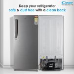 CANDY 190 L 4 Star Direct Cool Single Door Mettalic Finish with Toughened glass shelves & large Refrogerator (Brushline Silver, CSD2004SS) - Image 9