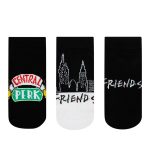 BALENZIA SocksXpress Friends Friends Logo & Central Perk Lowcut Socks for Women (Pack of 3) - Black