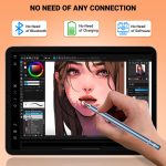 Tukzer Universal Stylus Pen for Smartphone/Tablet/iPad/Pro/Air/iPhone/iOS/Android/All Touch Screens Devices| Fine Point Disc Tip, Lightweight Aluminum Body Magnetic Cap Drawing Writing (Grey) - Image 8