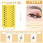 CoolShef 10 Pairs Half Eye Lashes for Women, 11mm Natural False Eyelashes with Thin Band, Fluffy Volume Fake Lashes, Lightweight and Reusable Wispy Eyelash - Image 2
