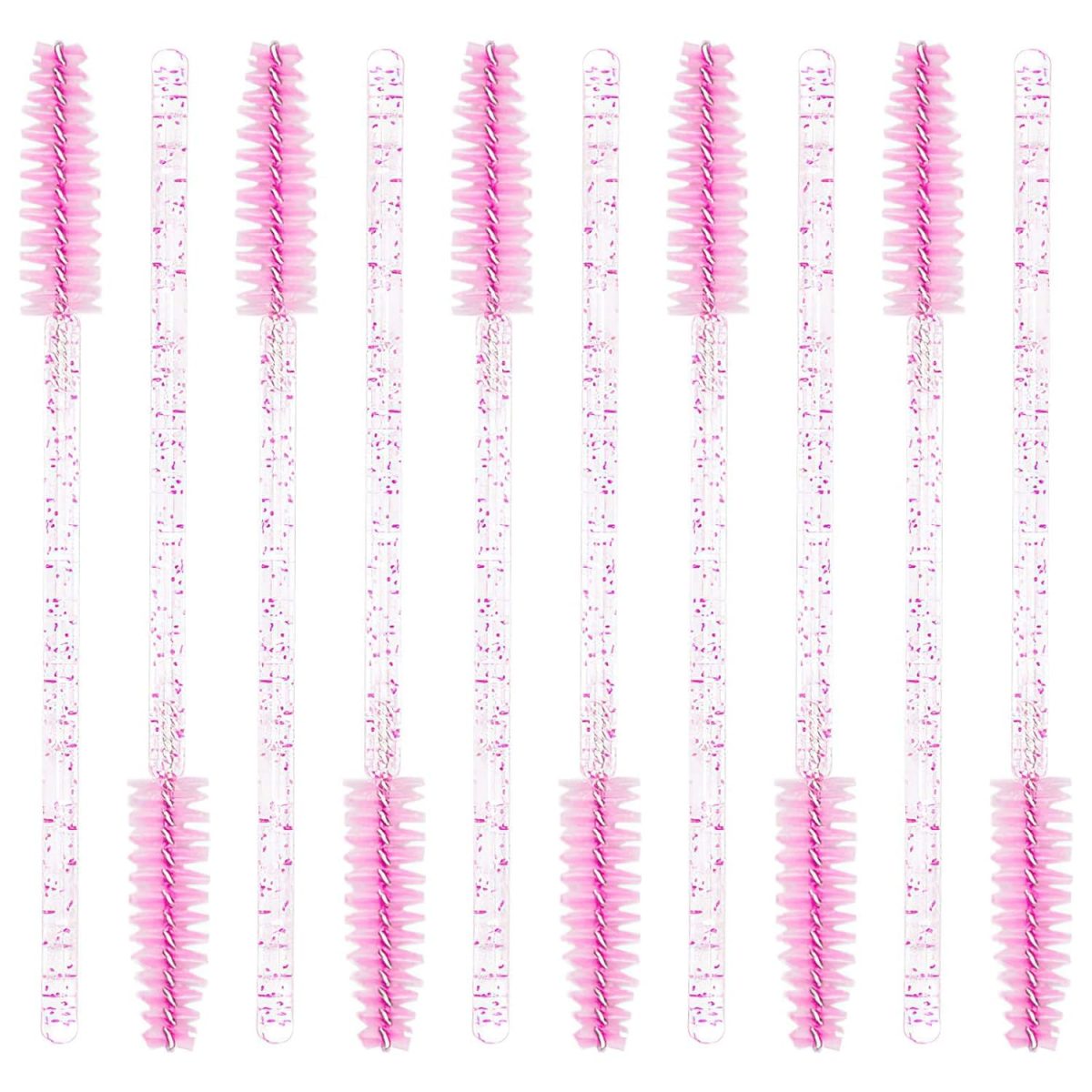 VOIISH Eyelash Mascara Brushes Wands Applicator for Eyelash Extensions and Eyebrow Brush | Eyelash Brush Spoolies 50pcs - Image 4
