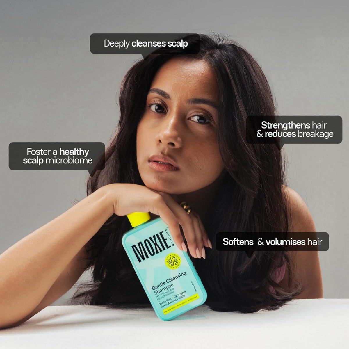 Moxie Beauty Shampoo For Frizzy, Dry, Wavy & Curly Hair | Sulfate, Paraben & Silicone-Free | 100% softer & 1.5x stronger hair | Gentle Cleansing Shampoo | 200ml - Image 3