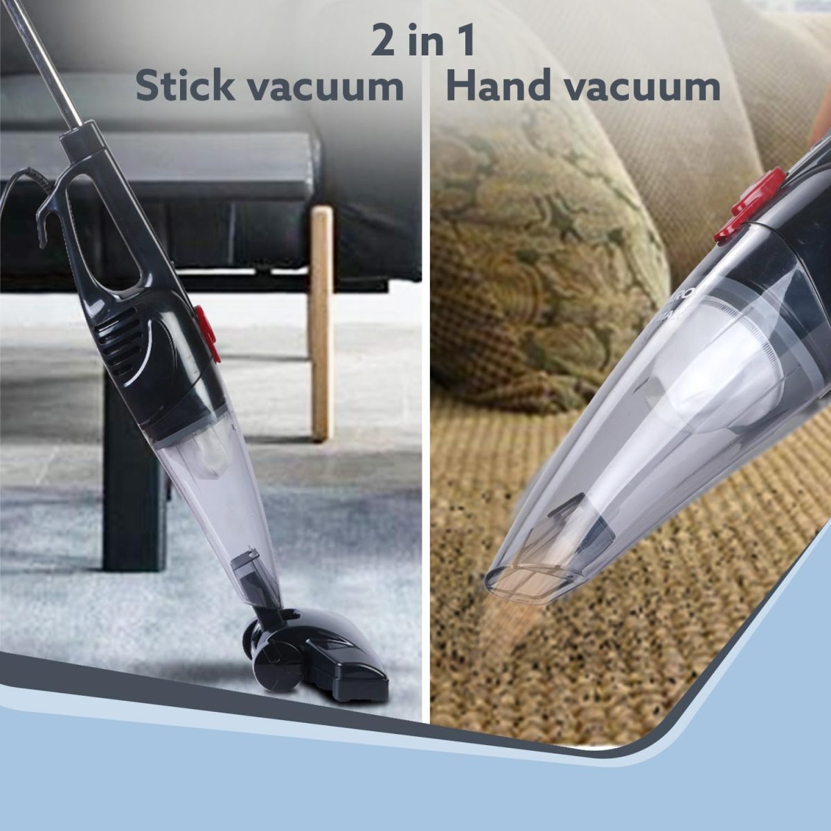 AGARO Regal Plus Upright Vacuum Cleaner, 2-in-1, Handheld & Stick, Dry Vacuuming, for Home Use, 800 Watts, 6.5 kPa Suction Power, Bagless, Black - Image 5