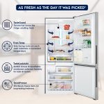 Electrolux 453L Frost Free Inverter Double Door Refrigerator, Bottom Freezer, TasteLockAuto & TasteGuard Technology, Stainless Steel, UltimateTaste 500, EBE4502C-S - Image 2