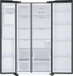 Samsung 633 L, 3 Star, Frost Free, Double Door, Convertible 5-in-1 Digital Inverter, Side By Side Refrigerator with AI, WiFi & Water & Ice Dispenser (RS78CG8543B1HL, Black Matte) - Image 3