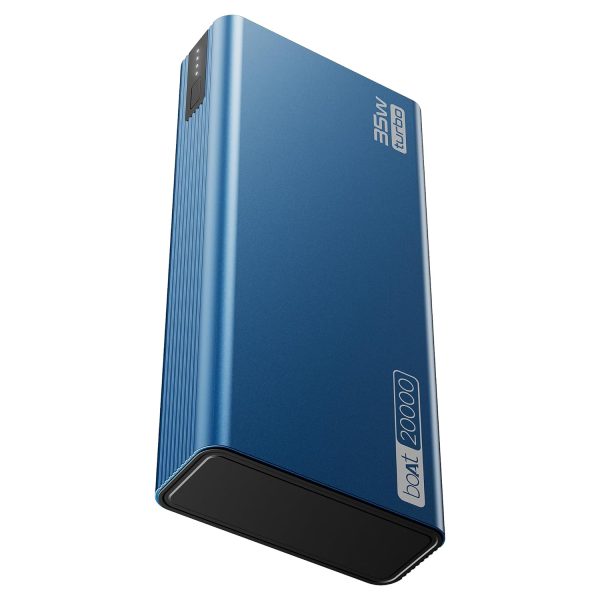 boAt Newly Launched PB435 Turbo 35W Power Bank with 20000mAh Battery, 35W 2-Way Super Fast Charging | 12-Layer Smart IC Protection | Triple Output & Dual Input in Sleek Aluminium Casing(Navy Blue)