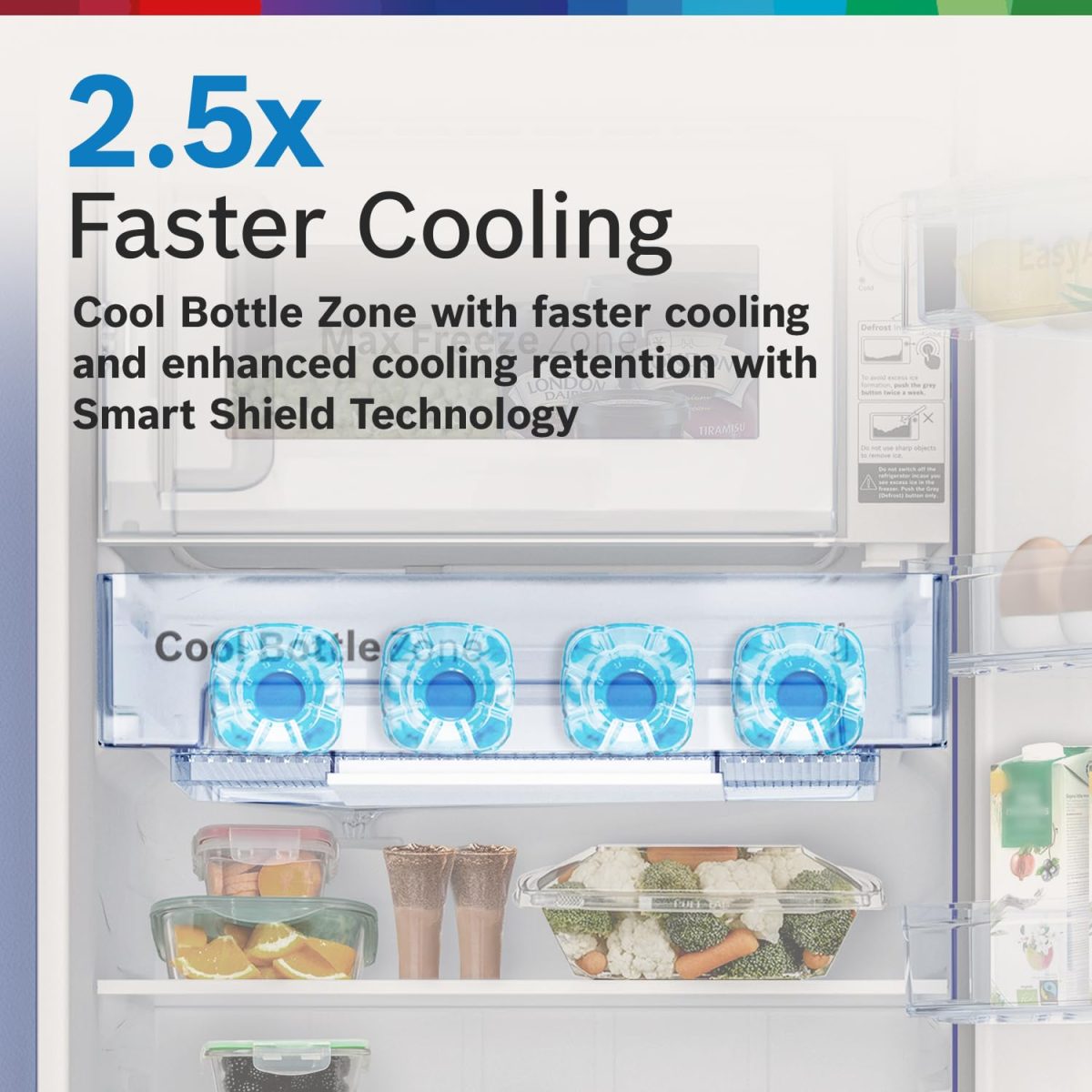 Bosch 187 L, 3 Star, Single Door Refrigerator with Industry's largest vegetable box* & largest Beverage space (CST18W33NI, Feather Wine) | 18 Hour Cooling Retention, 2.5x Faster Cooling - Image 3