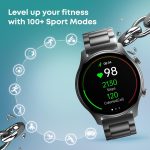 Fastrack Astor FR2 Pro 1.43" AMOLED Stainless Steel Smart Watch with SpO2, Heart Rate, BT Calling, Adaptive AOD, Functional Crown, AI Voice Assistant – Smartwatch for Stylish Professionals (Silver) - Image 4