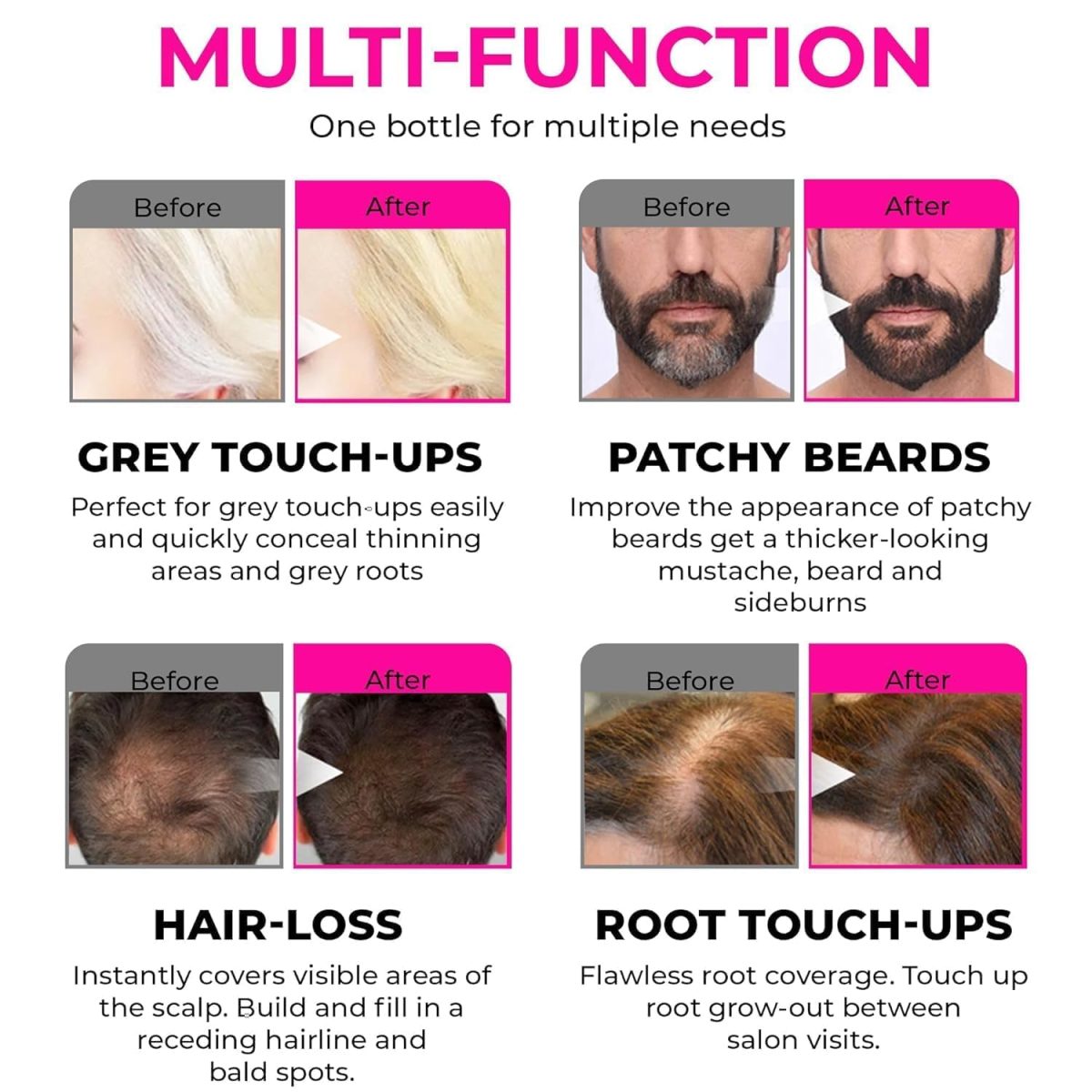 Natural Hairline Powder, Hair Shading Sponge Pen, Hairline Shadow Powder Stick, Quick Root Touch-Up Eyebrow Stamp Root Cover Up Eyebrow Stamp Root Cover Up Eyebrow Stamp Root Cover Up Root Touchup Hairline (POWERFULL MODEL) (Black) - Image 6