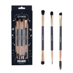 MARS Enchanted Eye Brush Set of 3 | Multipurpose Eye Makeup, Eyebrow & Liner Brushes | Soft Bristles | Compact & Travel Friendly