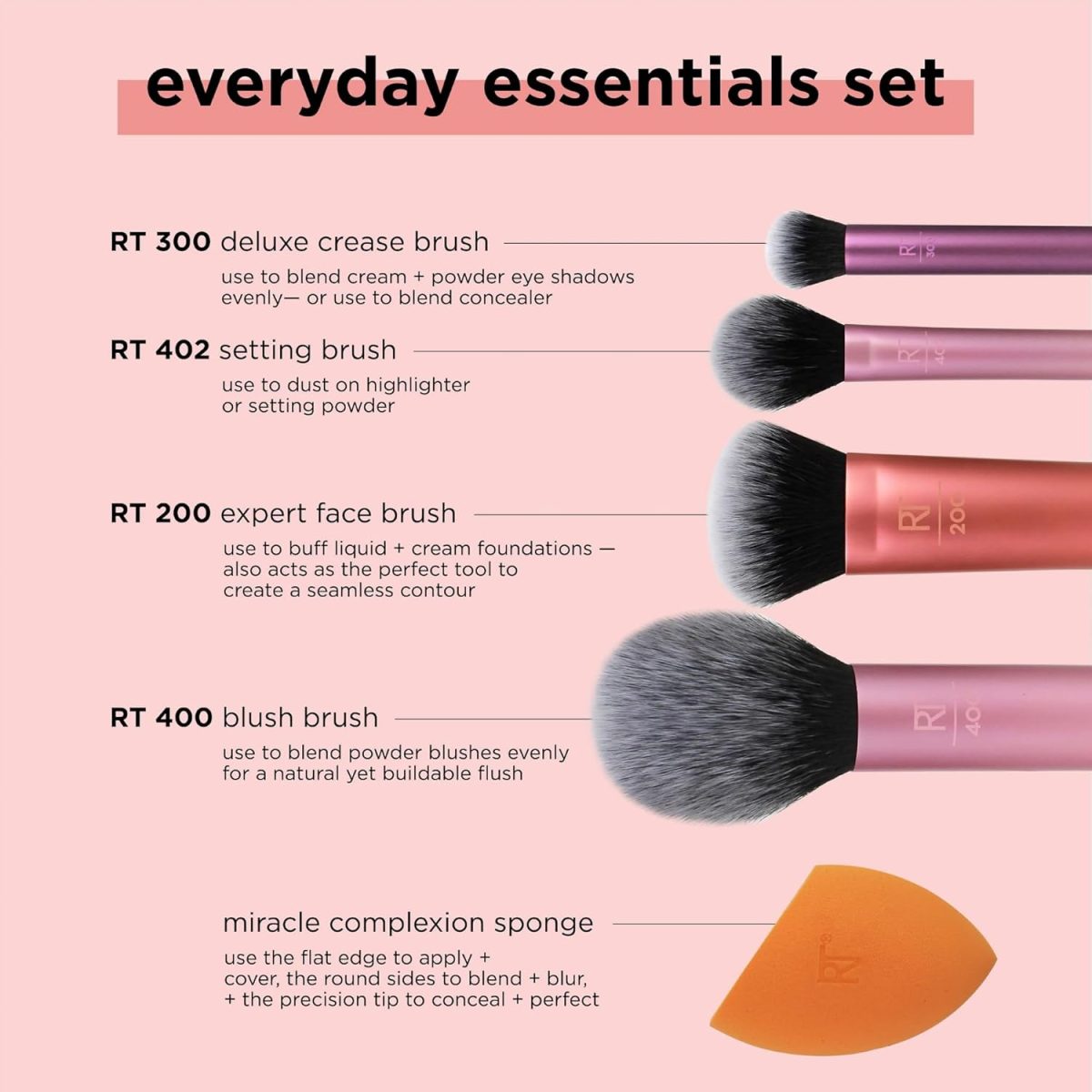 Real Techniques Miracle Beauty Blender Sponge Set with Makeup Brush Cleaner - Image 4