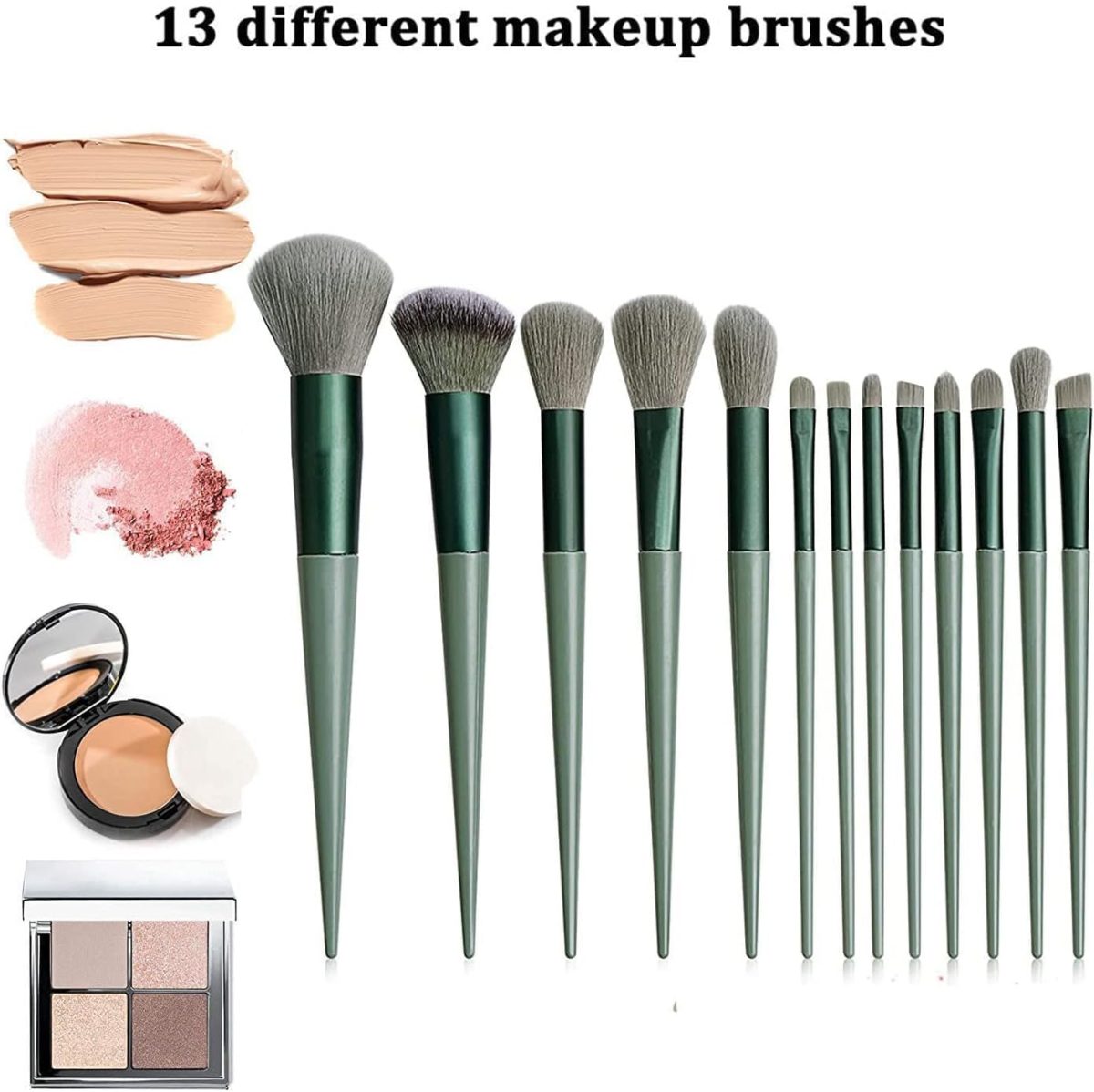 Primwand Professional Makeup Brush Set + Travel Kit – Soft Synthetic Bristles for Face & Eye Makeup – Includes Stylish Handles, Mirror Case & Travel Pouch (Multicolor) - Image 4