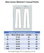 Alan Jones Clothing Women's Straight Fit Mid Rise Solid Stretch Waffle Straight Pants - Image 5